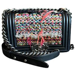 Borsa Chanel Boy in tweed multicolore