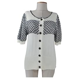 Anthropologie Strickjacke Elfenbein Baumwolle - Autre Marque