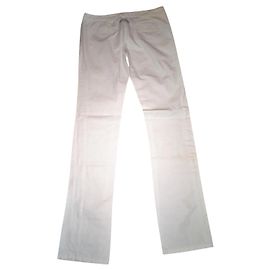 Jean Paul Gaultier Pantalones de Algodón Blancos Talla 42