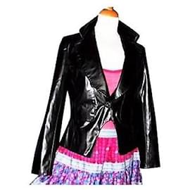 MARC JACOBS JACKE GLAM ROCK SEIDE VINYL ASPEKT LEDER TL ODER T 40