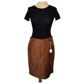 FALDA GUCCI FALDA SARGA BRONCE 12 BORDEES T 40