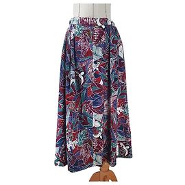 Falda Midi Diane Von Furstenberg de Algodón Multicolor