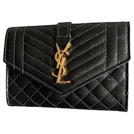 Portafoglio Saint Laurent Monogramme in pelle nera