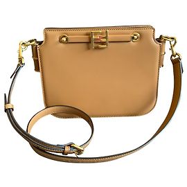 Borsa a tracolla Fendi Touch in pelle sabbia