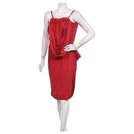 Vestido de seda vermelho Vivienne Westwood Red Label
