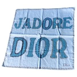 Christian Dior J'adore Dior Schal aus Baumwolle Blau