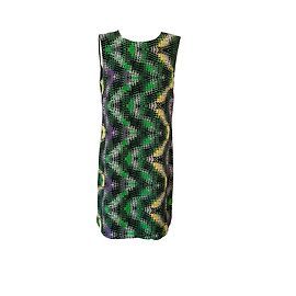 Abito corto Missoni 36 seta nera e multicolore
