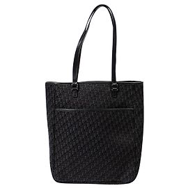 Borsa tote Christian Dior Diorissimo Trotter in tela nera