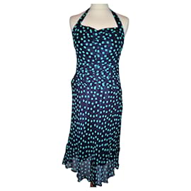 MARC JACOBS KLEID KLEID SEIDE DRAPIERT POLKA DOT ABENDS COCKTAIL T 4 ODER T36