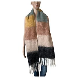 Ichi Iavibe Schal Rosa Beige Grau Wolle Acryl