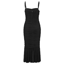 Robe Dolce & Gabbana en jersey de viscose noire drapée