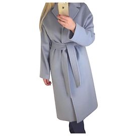 Autre Marque Originals By Scapa Klassischer Wollmantel Hellblau