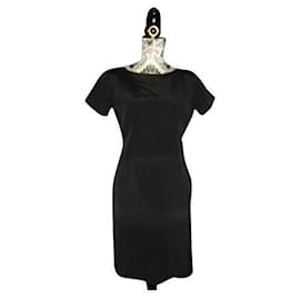 anthea crawford black dress agnes b. PARIS. Black Angora Blend Shoulder Button Knit Dress main image 0