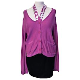 SONIA RYKIEL MAGLIONE GILET POP COLLARE GLASS STRIPE T 42/46 - Sonia Rykiel