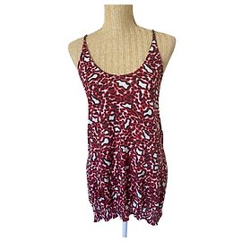 Stella Mc Cartney Stella McCartney Camiseta Sin Mangas de Algodón Negro Blanco Rojo
