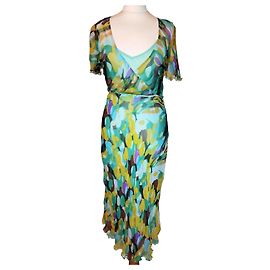 1342 / 5000 Resultados de traducción VESTIDO DE NOCHE DE SEDA ANTIK BATIK forrado VESTIDO TS O 36/ 38