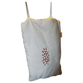 KENZO PILLOW BAG / TRAVEL PILLOW / LINGERIE RANGE LIGHT GRAY CABOCHONS