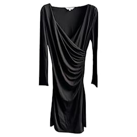 Abito nero in viscosa drappeggiata - Lk Bennett