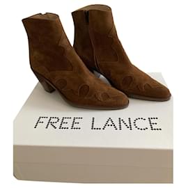 Free Lance Jane Stiefeletten Cognac Hirschleder 37