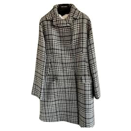 Abrigo de lana Dolce & Gabbana negro y blanco Talla 42