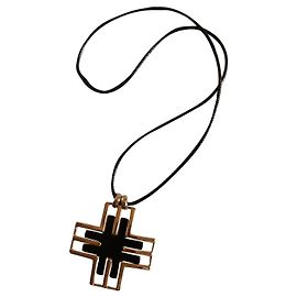 Autre Marque Collar con colgante Parade de metal dorado y resina