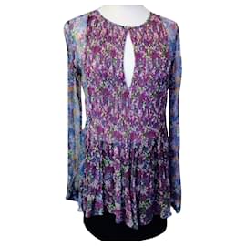 ANTIK BATIK TUNICA OLENE IN SETA BLUSA LIBERTY PLASTRO PLEASE T 38
