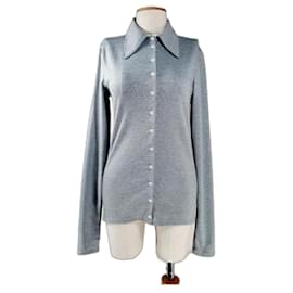 Lemaire Polo de Manga Larga Gris Algodón