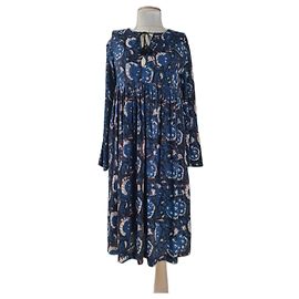 Abito midi blu Antik Batik in viscosa