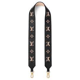 Cinturino bandouliere Louis Vuitton Empreinte in pelle nera