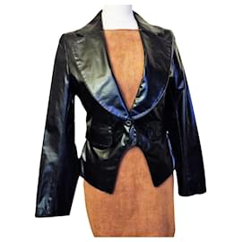 MARC JACOBS JACKE GLAM ROCK SEIDE VINYL LEDER-OPTIK TL