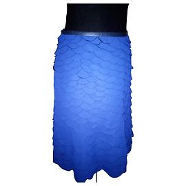 Karl Lagerfeld LAGERFELD FALDA FALDA COUTURE SEDA PÉTALOS T38
