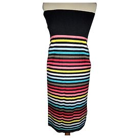 SONIA RYKIEL KLEID BUSTIER KLEIDER ROCK 2 IM 1 Bayadere T 36/38