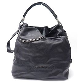 BORSA A MANO BURBERRY ASHMORE 36 BORSA A MANO IN PELLE NERA CM NERA