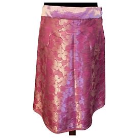 FALDA FARYTALE DE MARC JACOBS TUK DE SEDA CON BROCHES DE FRAMBUESA 8 O T38
