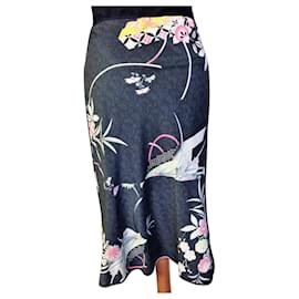 KENZO GONNA ASIMMETRICA FLOREALE GONNA T 38/40