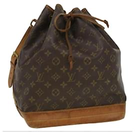 Borsa a mano Louis Vuitton Noé in pelle marrone scuro
