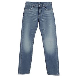 Jeans Gucci gamba dritta lavaggio chiaro in cotone blu
