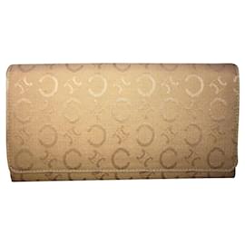 Céline Geldbörse Beige Stoff