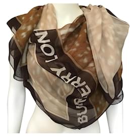 BURBERRY - Stola in Chiffon di Seta - 200 X 100 cm - Burberry