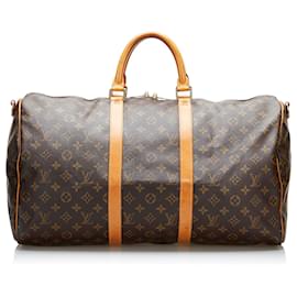 Louis Vuitton Brown Monogram Keepall Bandouliere 50