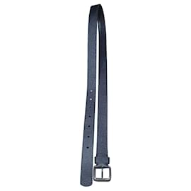 Cintura Louis Vuitton in pelle nera goffrata
