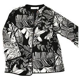 Chaqueta See by Chloé de algodón con estampado floral blanco y negro