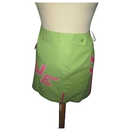 Autre Marque Falda Psy Monté Carlo Verde Claro Algodón LOVE