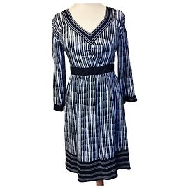 CALVIN KLEIN KLEID KLEID SEIDE GROSSES DEKOLLETE RÜCKEN SIGNIERT TS OR 36/38