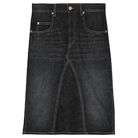 Falda Isabel Marant Etoile FIALI Negra Algodón