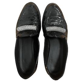 Mocassini Giuseppe Zanotti Neri in Pelle Vernice
