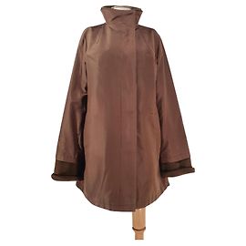 Cappotto 2 in 1 Akris in lana e seta marrone