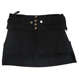Minifalda asimétrica Givenchy negra de viscosa