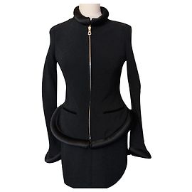 Jean Paul Gaultier GAULTIER JEAN PAUL GIACCA NERA COUTURE PEZZO RARO 1999 TUBI CON MAGNETE T 38/40