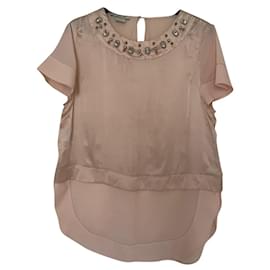 Chemisier Pinko en soie rose
